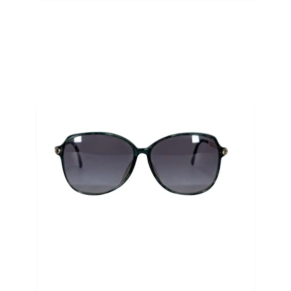 Christian Dior - Green Large Sunglasses w/Gold Chain Link Legs - Picture 2 of 4